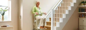Stairlift installed inside a home in Bristol