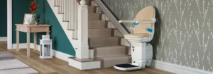 Residential stairlift in use in a South Wales home