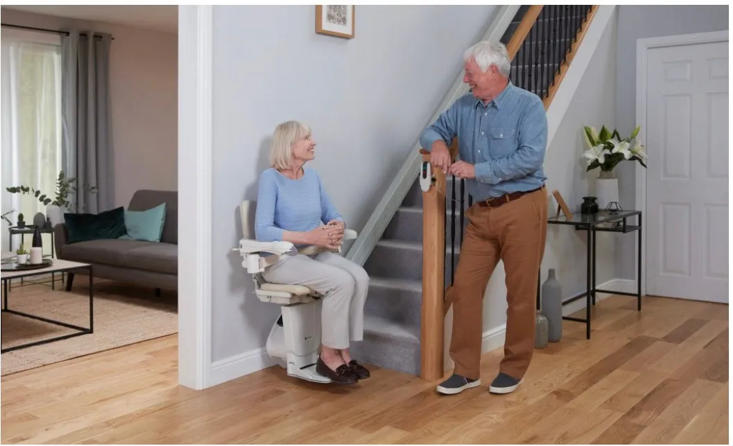 IMG_2670 Handicare stairlift installation with elderly couple in Gloucester home