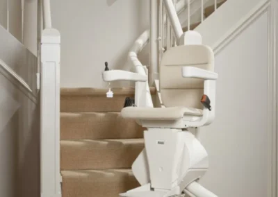 Hands On Stairlifts curved stairlift chair in South Wales home