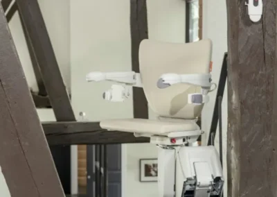 Straight stairlift seat installed by Hands On Stairlifts in South West home