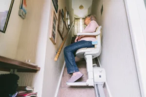 Straight stairlift installed in house in Bristol